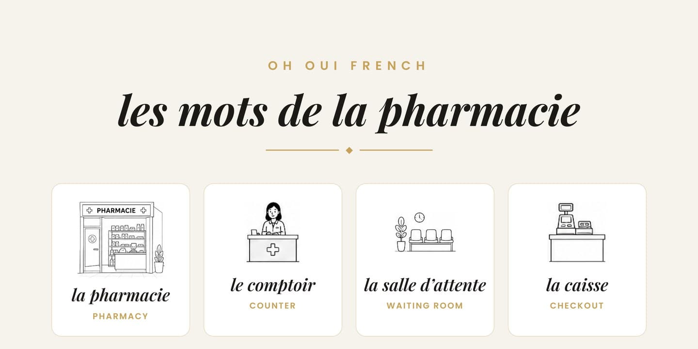 Preview of Pharmacy Vocabulary: Illustrated Poster